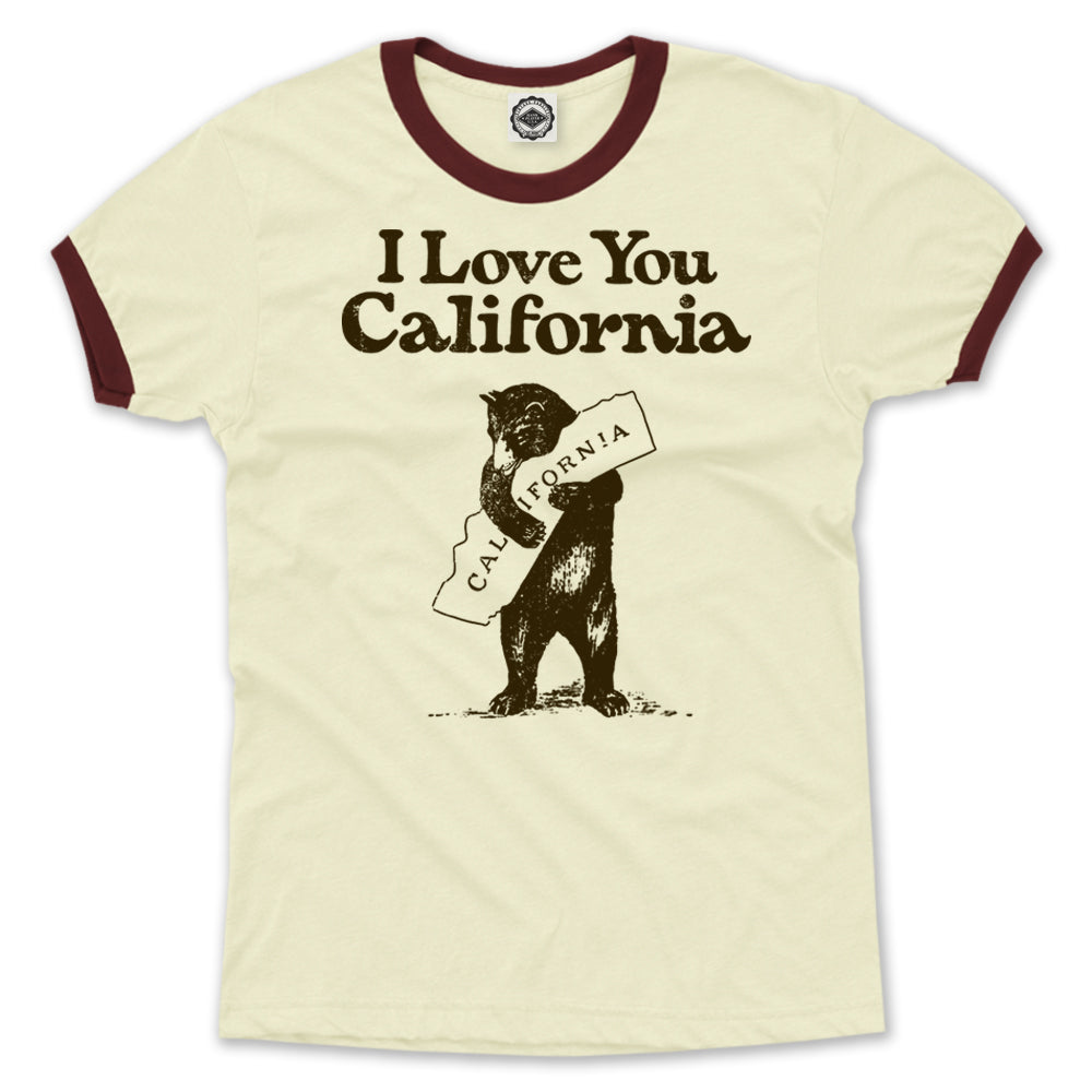 I Love You California Men's Ringer Tee