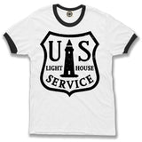 US Light House Service Unisex Ringer Tee