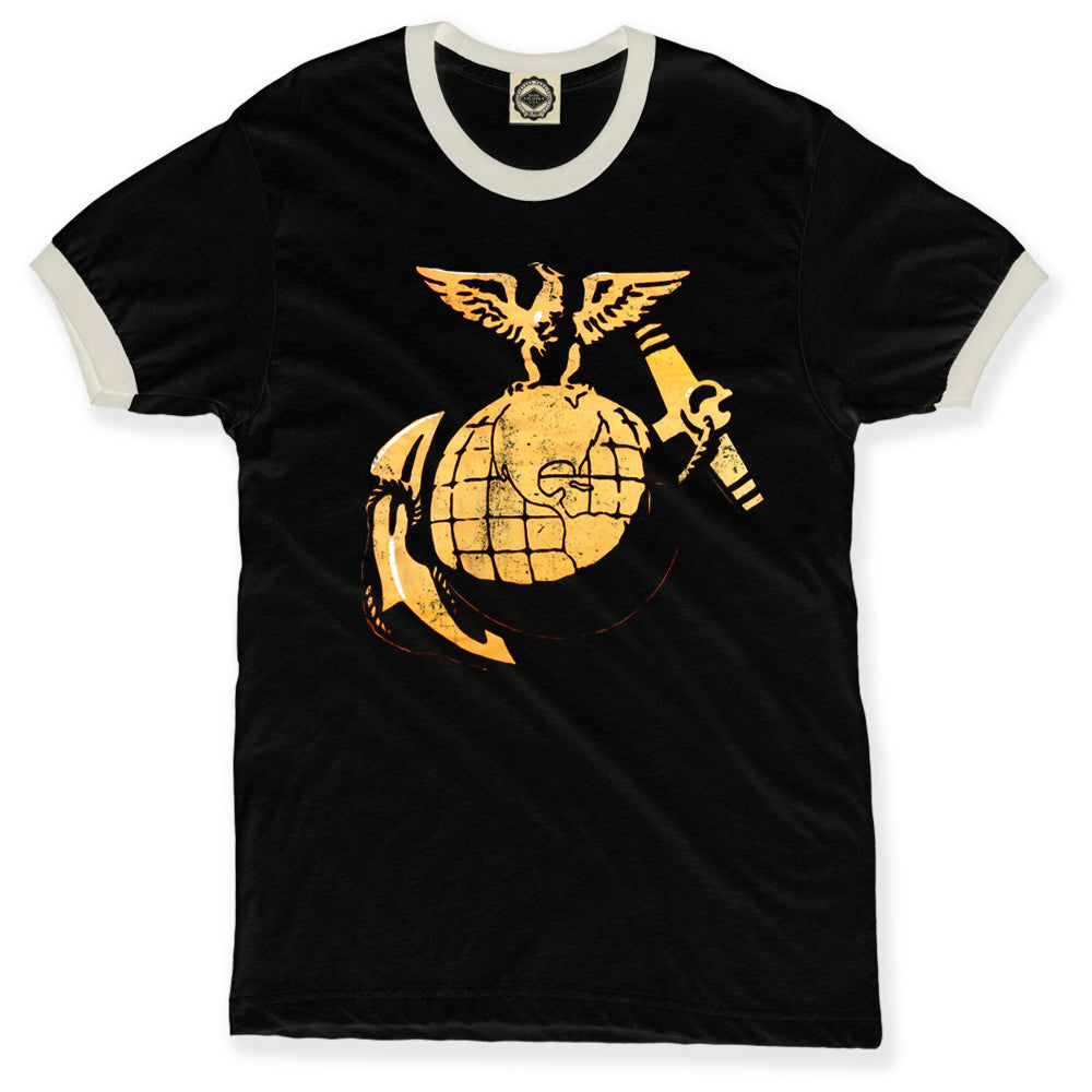 Vintage Marine Corps Logo Men's Ringer Tee