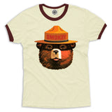 Multicolor Smokey Bear Unisex Ringer Tee