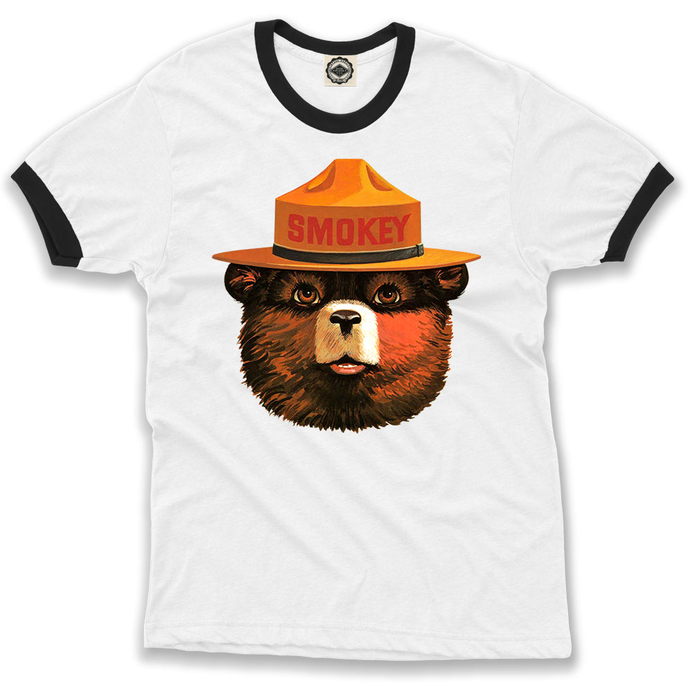 Multicolor Smokey Bear Men's Ringer Tee