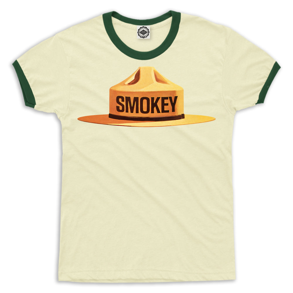 Multicolor Smokey Bear Ranger Hat Men's Ringer Tee