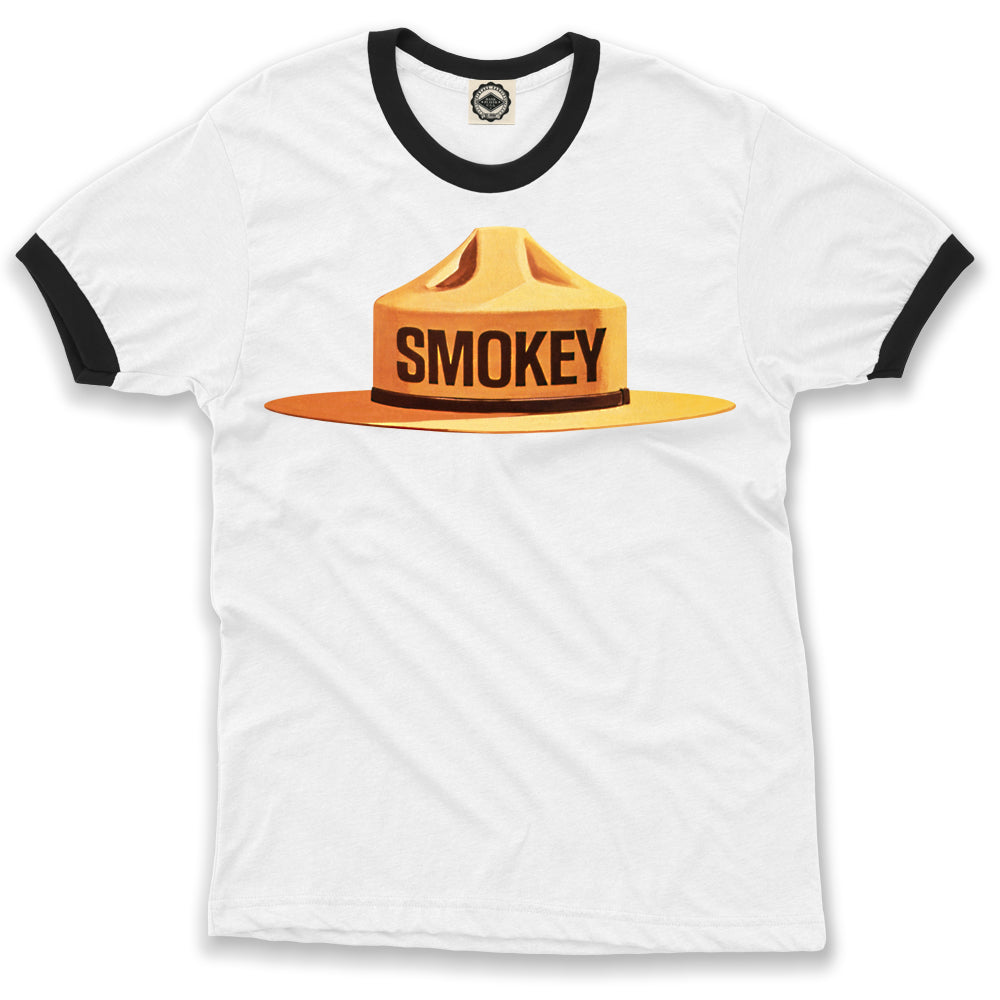 Multicolor Smokey Bear Ranger Hat Men's Ringer Tee