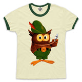 Multicolor Woodsy Owl Unisex Ringer Tee