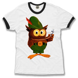 Multicolor Woodsy Owl Unisex Ringer Tee