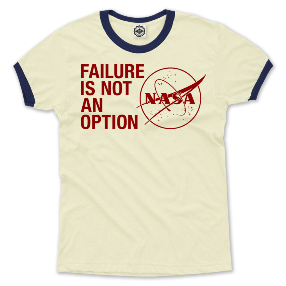NASA Failure Is Not An Option Men's Ringer Tee