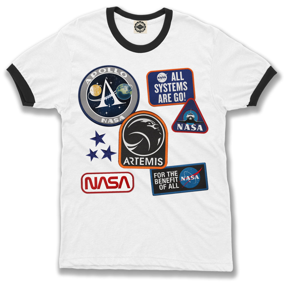 NASA Patches Men's Ringer Tee