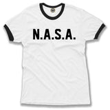 NASA Vintage Stencil Logo Unisex Ringer Tee