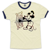 Pop Art Steamboat Willie Men's Ringer Tee