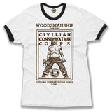 CCC (Civilian Conservation Corps) Woodsmanship Unisex Ringer Tee