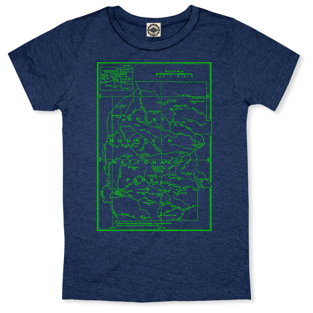Rocky Mountain National Park Vintage Map Men's Tee