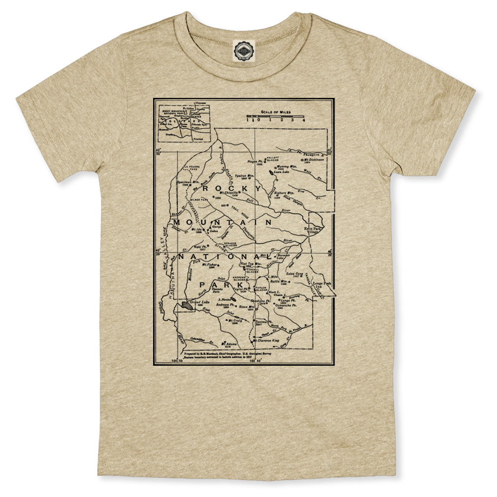 Rocky Mountain National Park Vintage Map Men's Tee