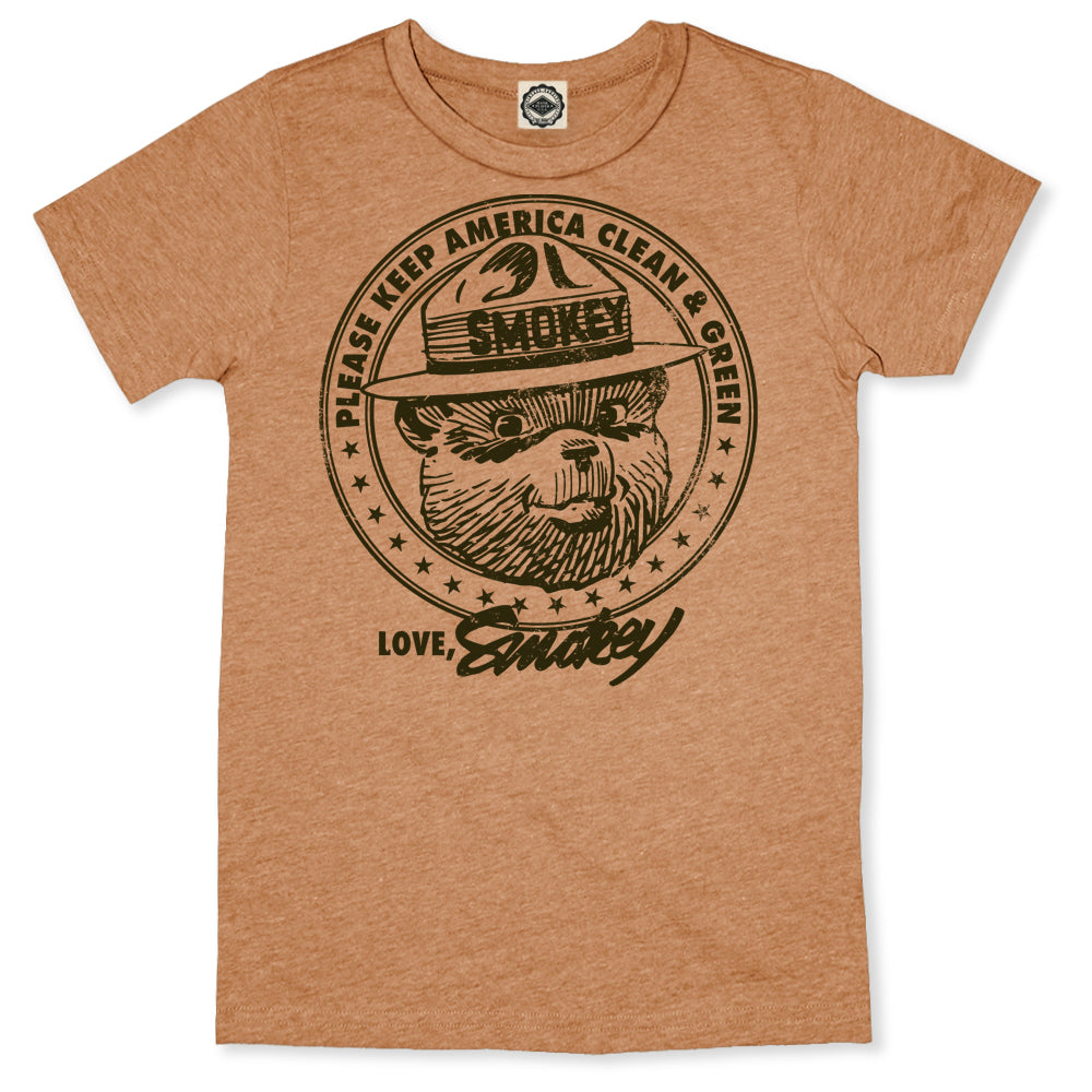 Smokey Bear "Keep America Clean & Green" Women's Boyfriend Tee