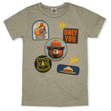 Smokey Bear Patches Unisex Tee