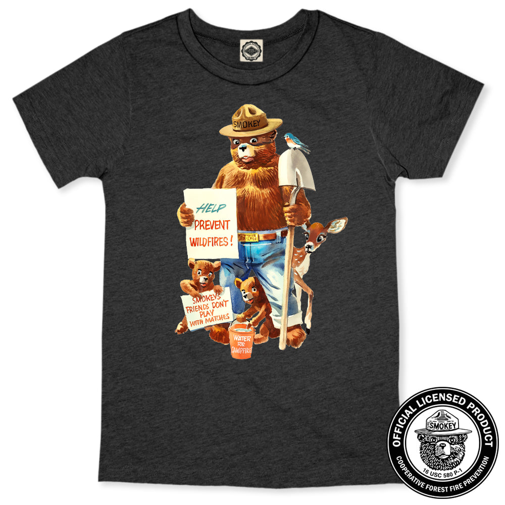 Smokey Bear "Friends Don't Play With Matches" Kid's Tee