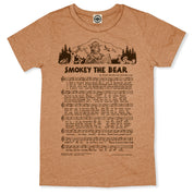 Smokey Bear "Smokey The Bear Lyrics" Unisex Tee