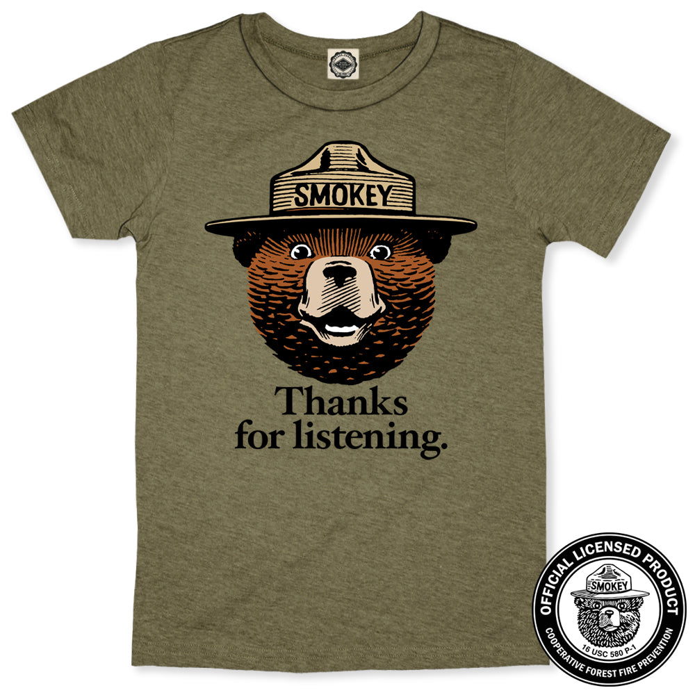 Smokey Bear "Thanks For Listening" Men's Tee