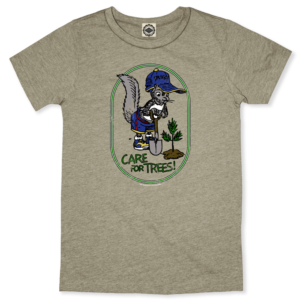 Spunky Squirrel "Care For Trees" Unisex Tee