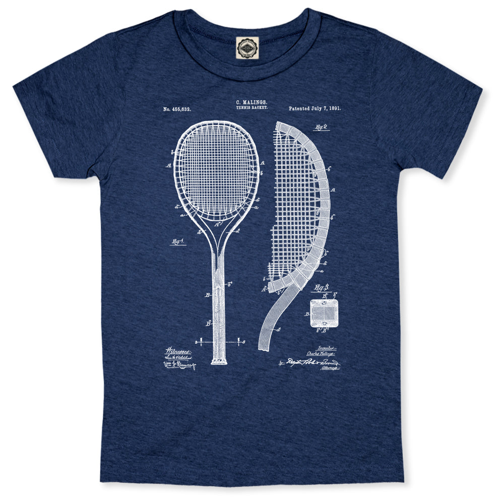 Tennis Racket Patent Men's Tee