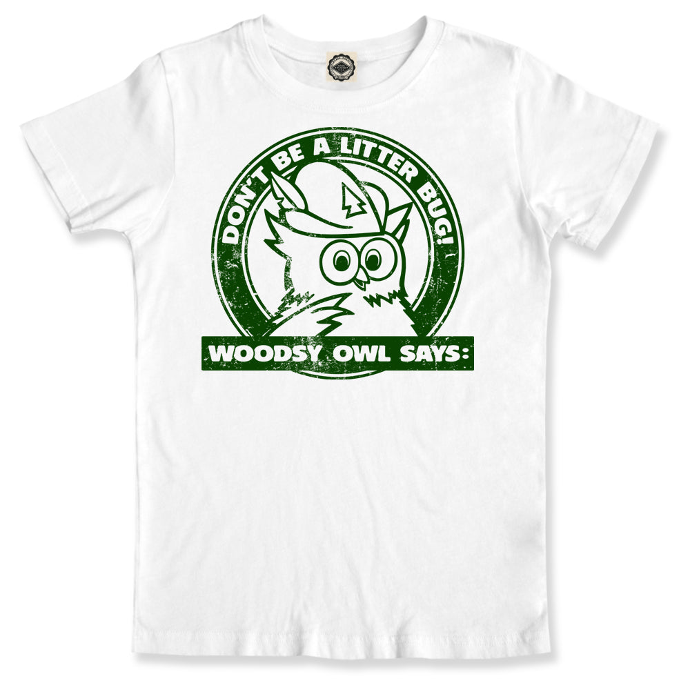 Woodsy Owl "Don't Be A Litterbug" Kid's Tee