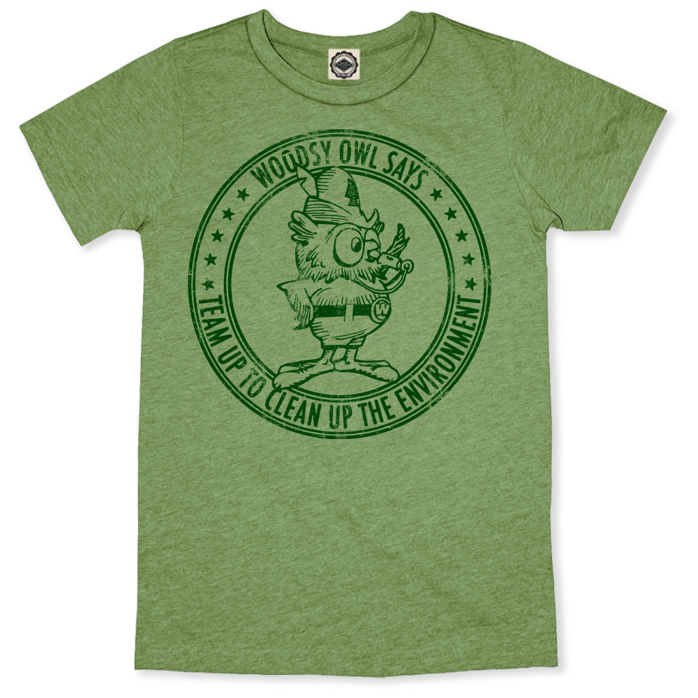 Woodsy Owl "Team Up To Clean Up" Men's Tee
