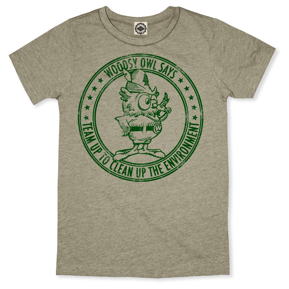 Woodsy Owl "Team Up To Clean Up" Men's Tee