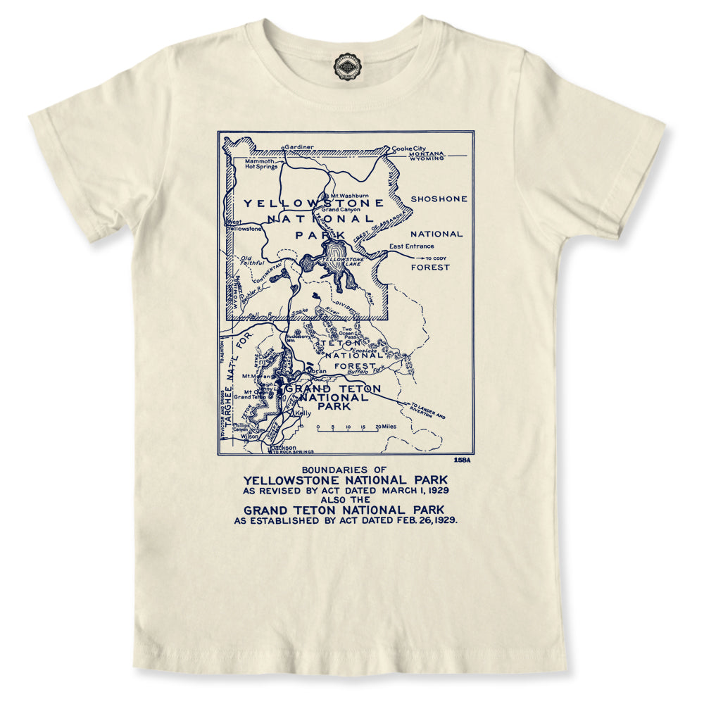 Yellowstone National Park Vintage Map Men's Tee