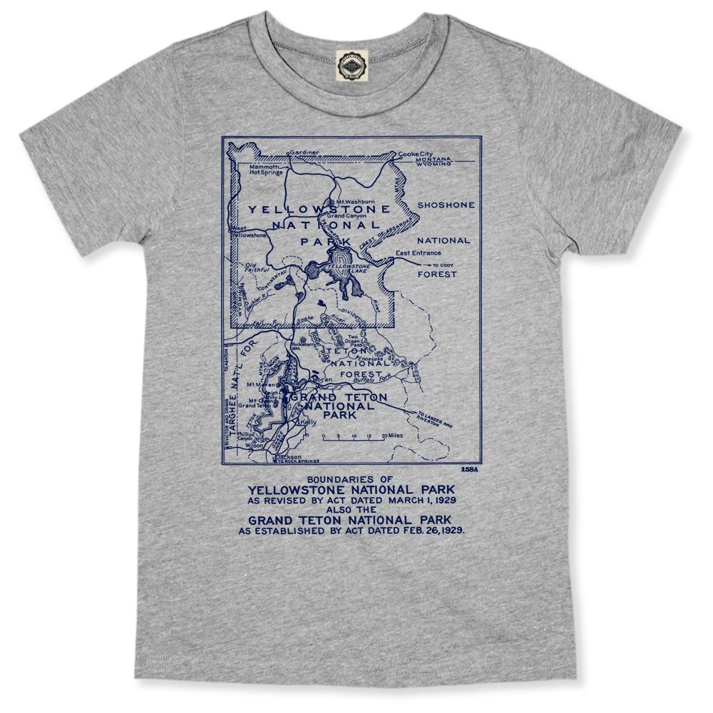 Yellowstone National Park Vintage Map Men's Tee