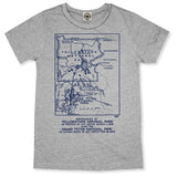 Yellowstone National Park Vintage Map Unisex Tee