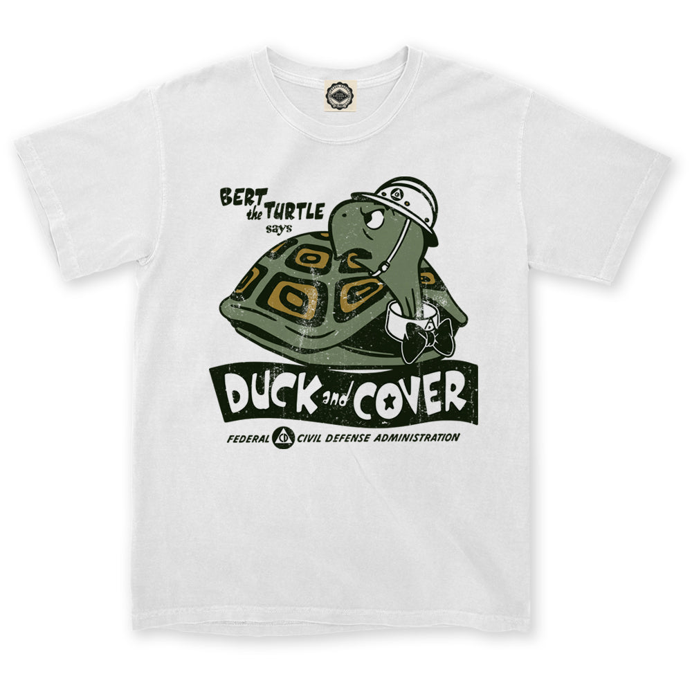 Bert The Turtle "Duck & Cover" Unisex Pigment Dyed Tee