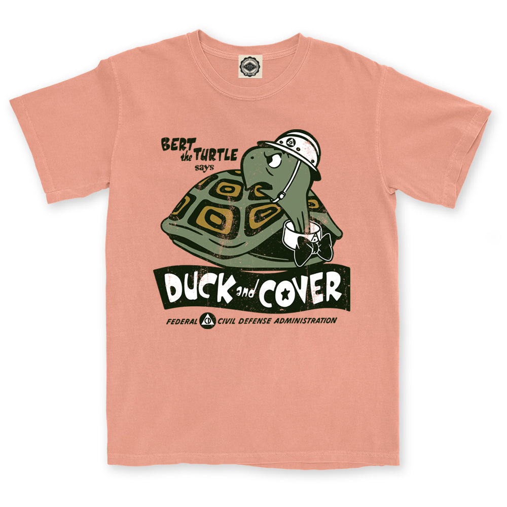 Bert The Turtle "Duck & Cover" Unisex Pigment Dyed Tee