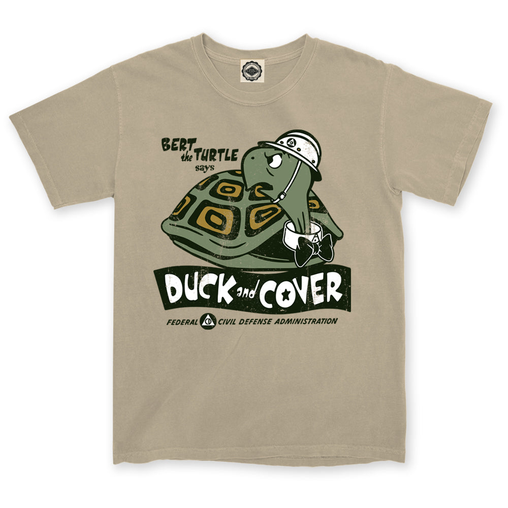 Bert The Turtle "Duck & Cover" Unisex Pigment Dyed Tee