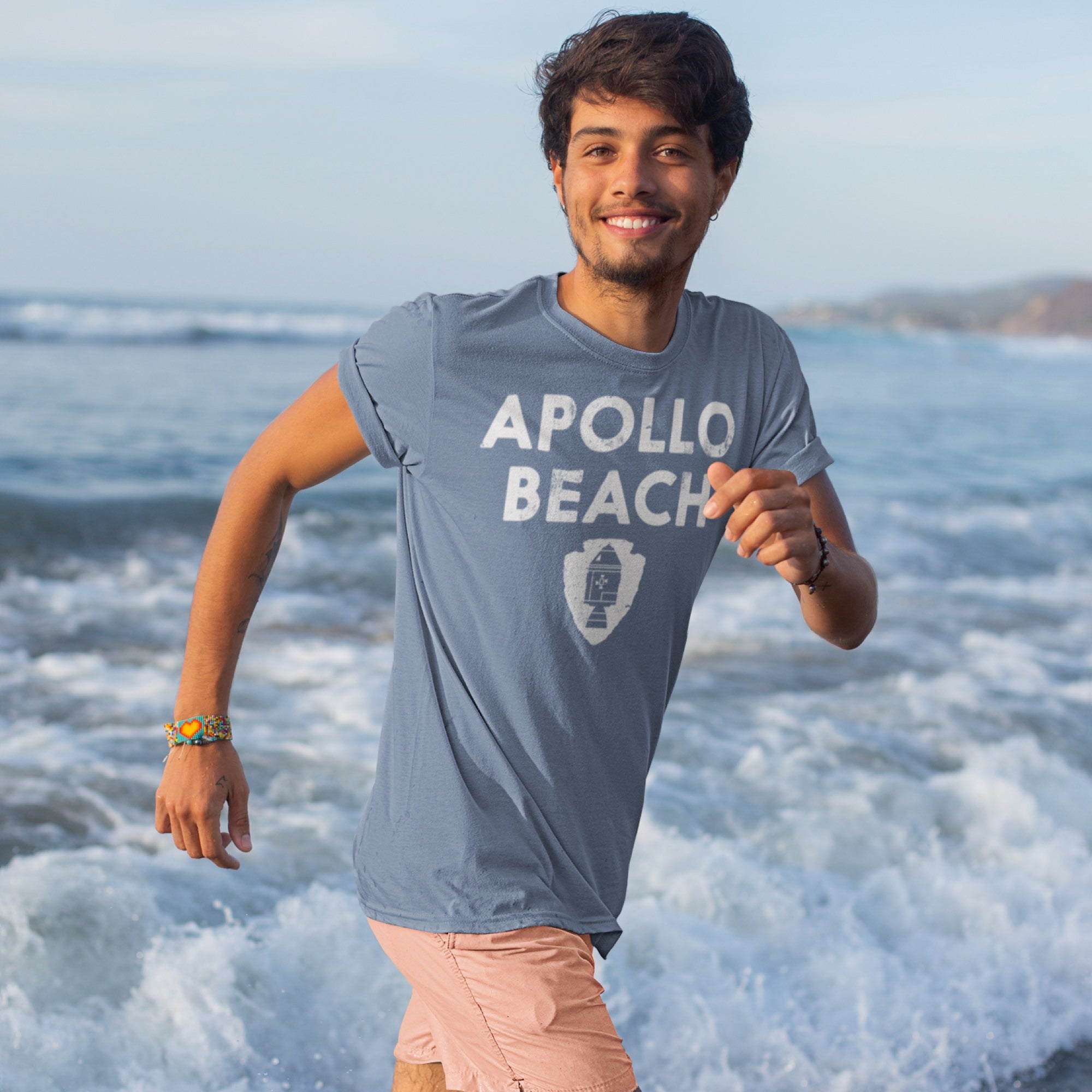 Apollo Beach Men's Pigment Dyed T-Shirt in Navy