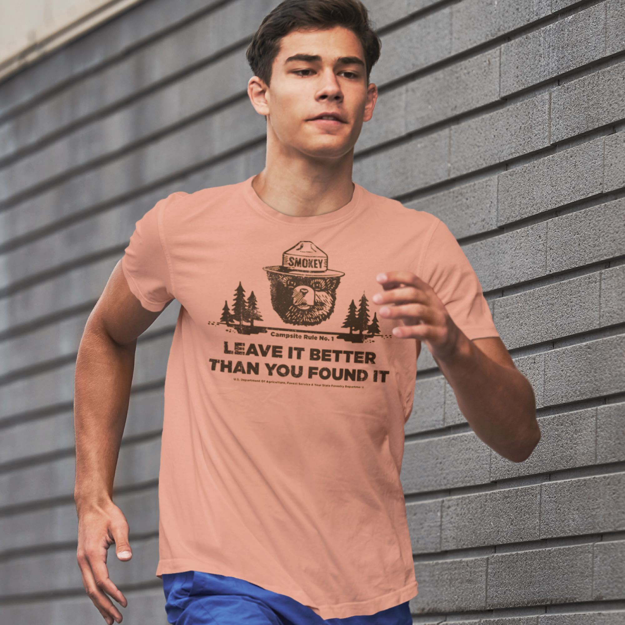 Smokey Bear's Campsite Rule Men's Pigment Dyed Tee