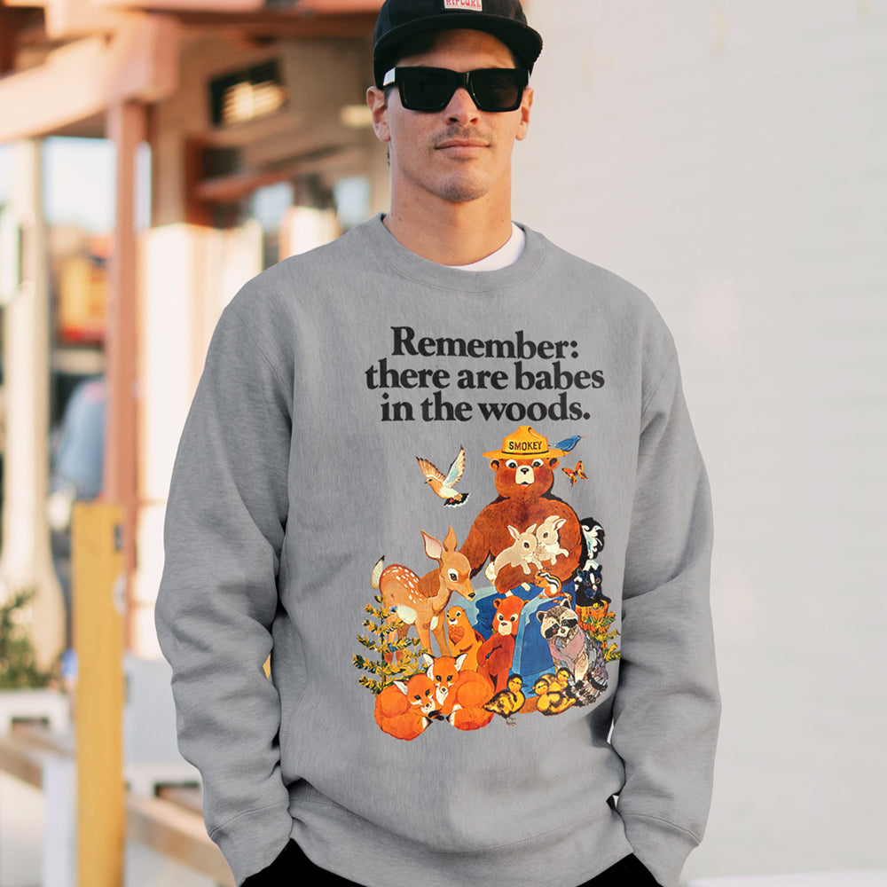 Smokey Bear Vintage "Babes In The Woods" Unisex Crew Sweatshirt