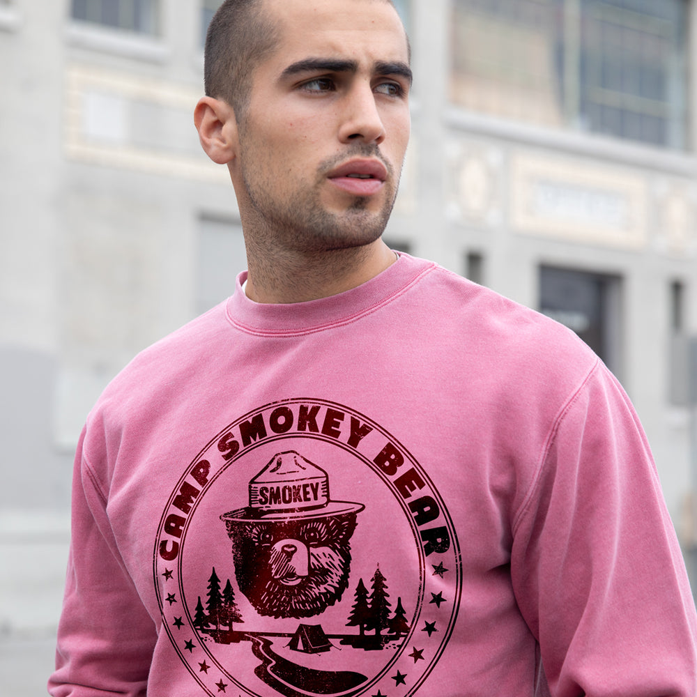 Camp Smokey Bear Unisex Crew Sweatshirt