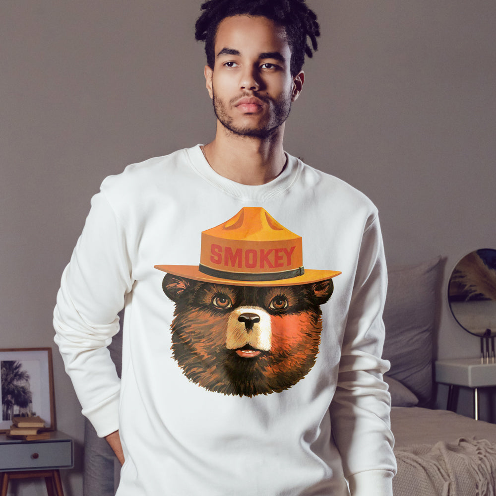 Multicolor Smokey Bear Unisex Crew Sweatshirt
