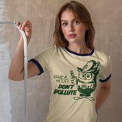Official Woodsy Owl Women's Ringer Tee