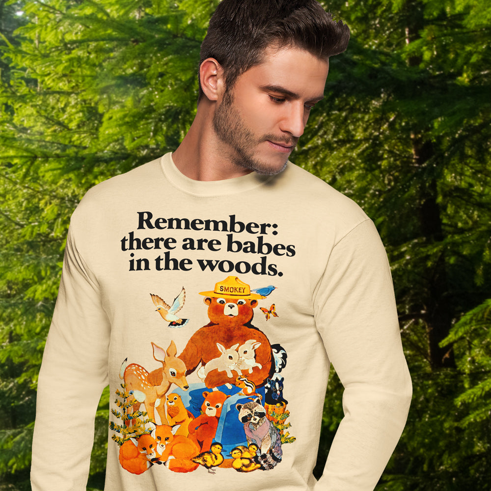 Smokey Bear Vintage "Babes In The Woods" Unisex Long Sleeve Tee