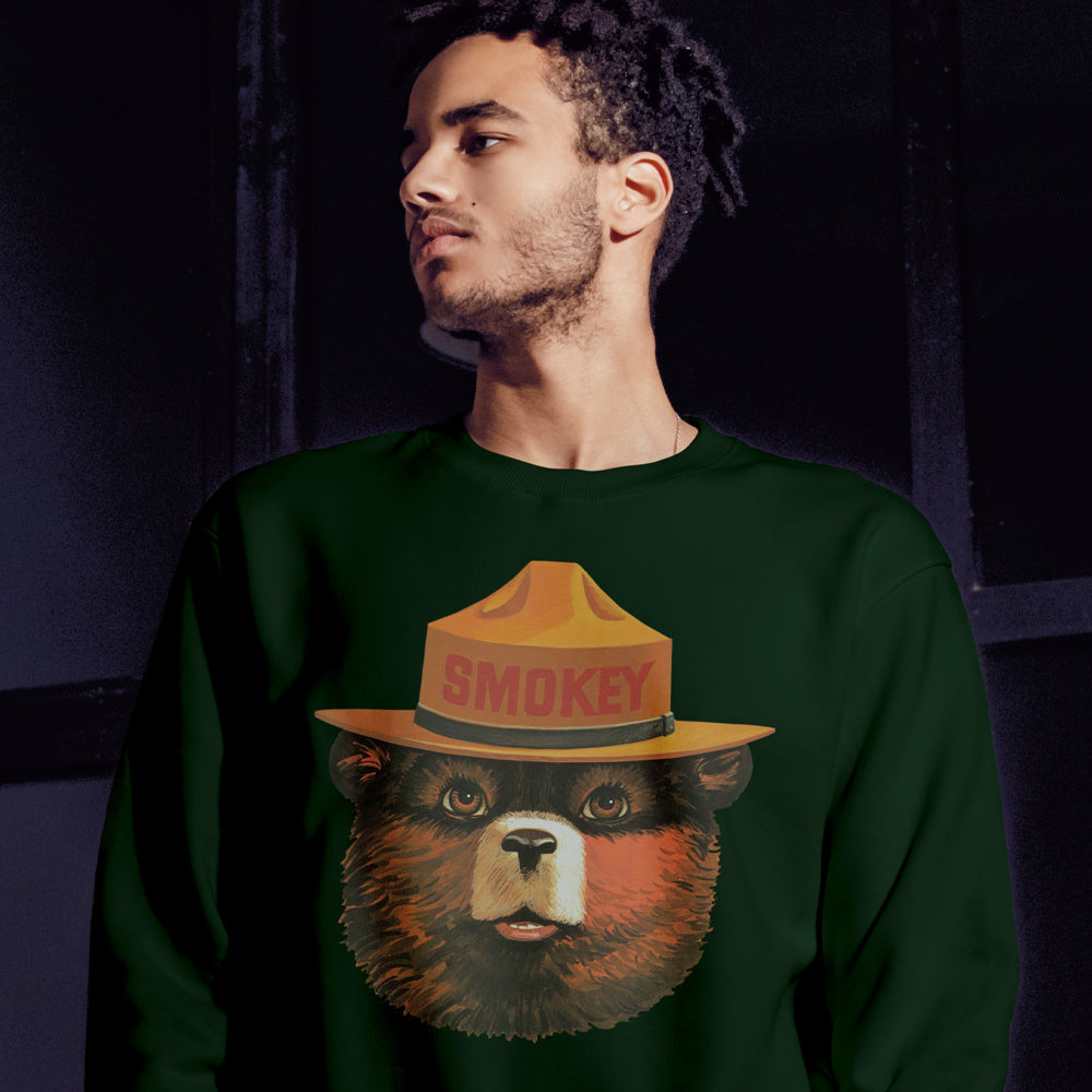 Multicolor Smokey Bear Unisex Crew Sweatshirt