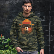 Multicolor Smokey Bear Unisex Hoodie (Camouflage)