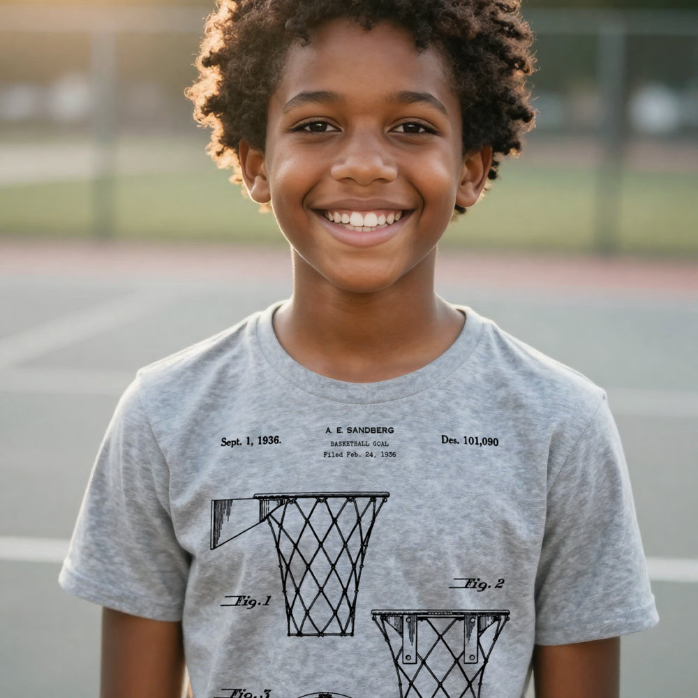 Basketball Hoop Patent Toddler Tee