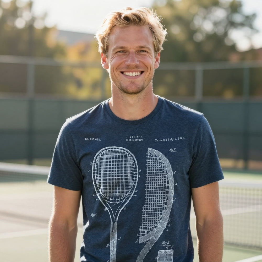Tennis Racket Patent Unisex Tee