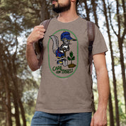 Spunky Squirrel "Care For Trees" Unisex Tee