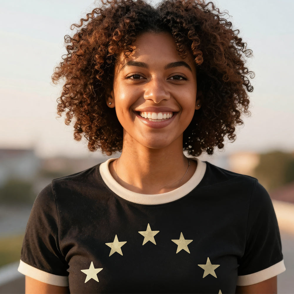 Stars Unisex Ringer Tee