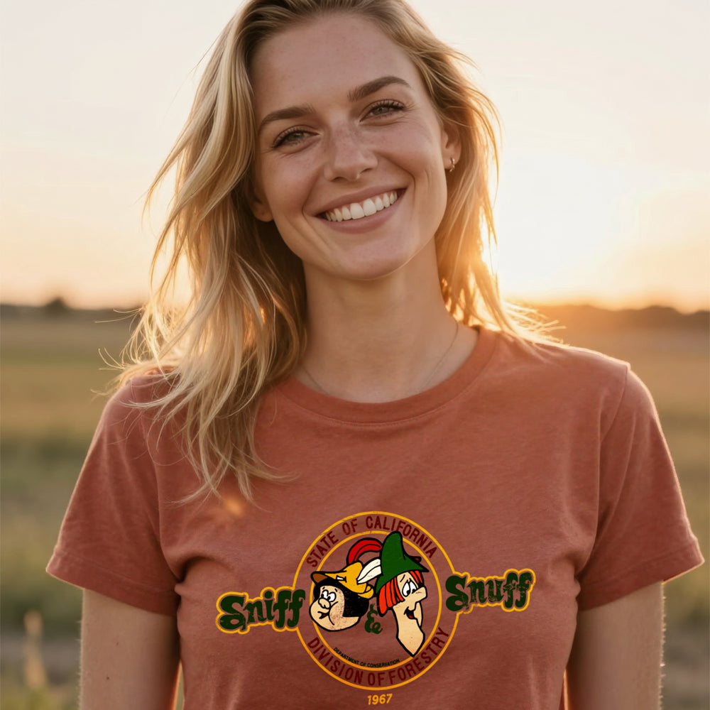 Sniff And Snuff Cartoon Logo Unisex Tee