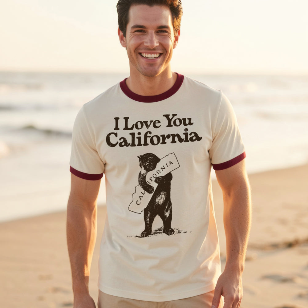 I Love You California Unisex Ringer Tee