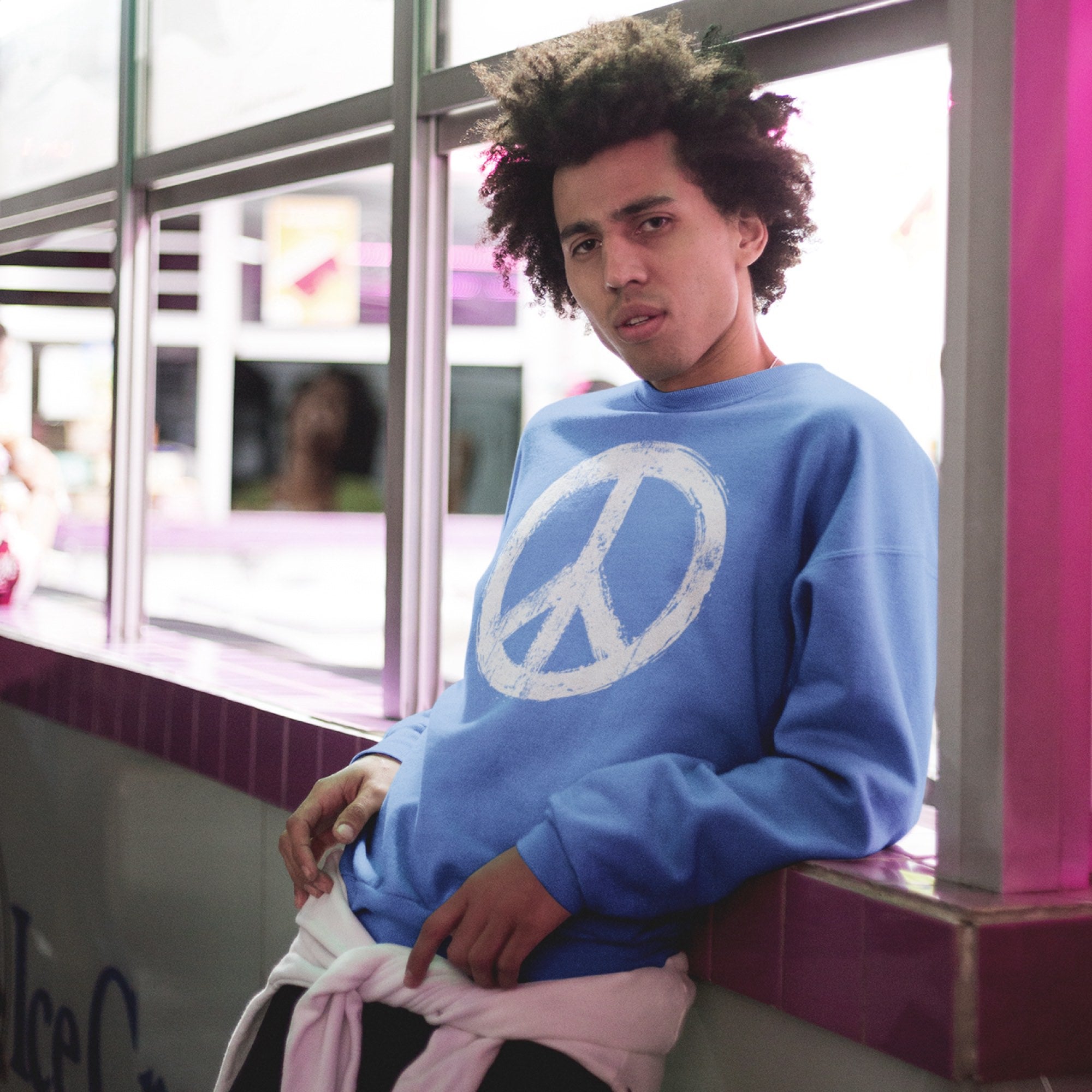 Peace Sign Unisex Crew Sweatshirt