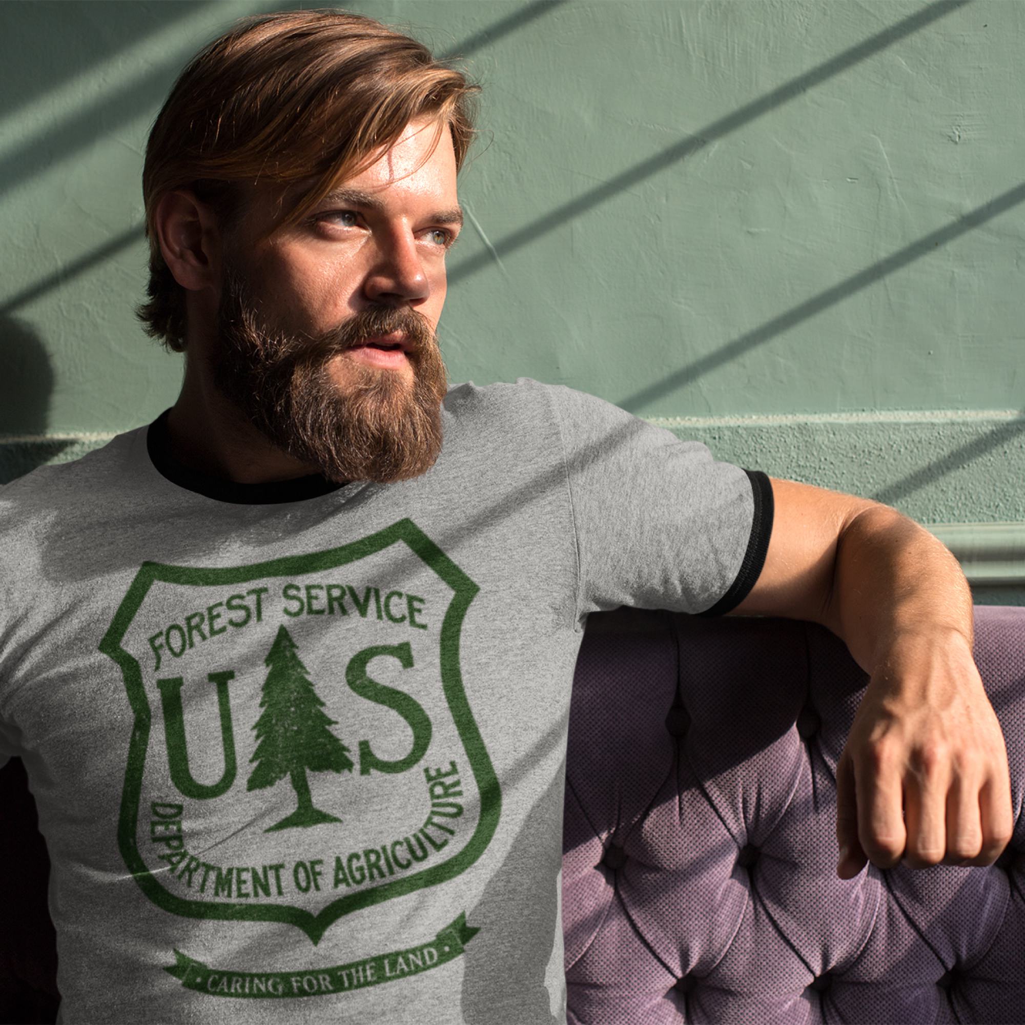 USDA Forest Service Insignia Men's Ringer Tee
