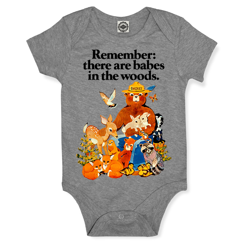 Smokey Bear Vintage "Babes In The Woods" Infant Onesie